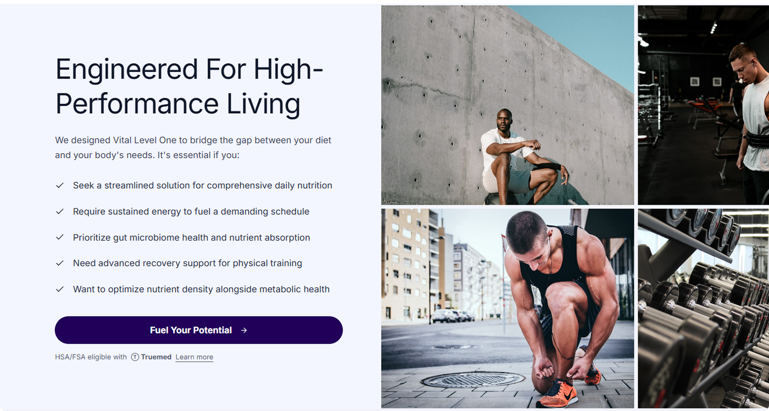 Athlete Endorsement Carousel screen from the Vital Level One Subbly storefront