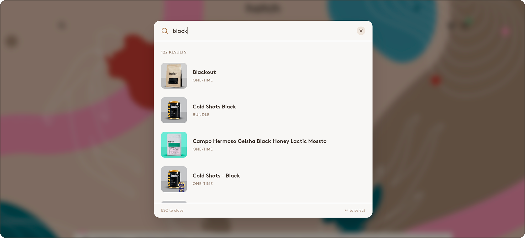 Help Customers Find the Right Coffee Instantly screen from the Hatch Coffee Subbly storefront